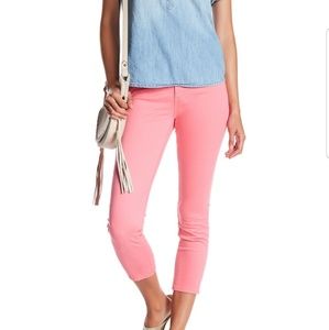 Pink 27 AG The Prima Crop Mid-Rise Cigarette Jeans